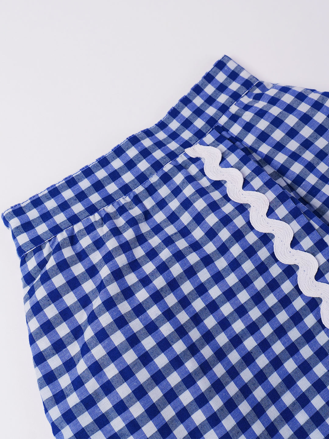 2-Piece Blue Cotton Top & Skirt Set (SK25008807)