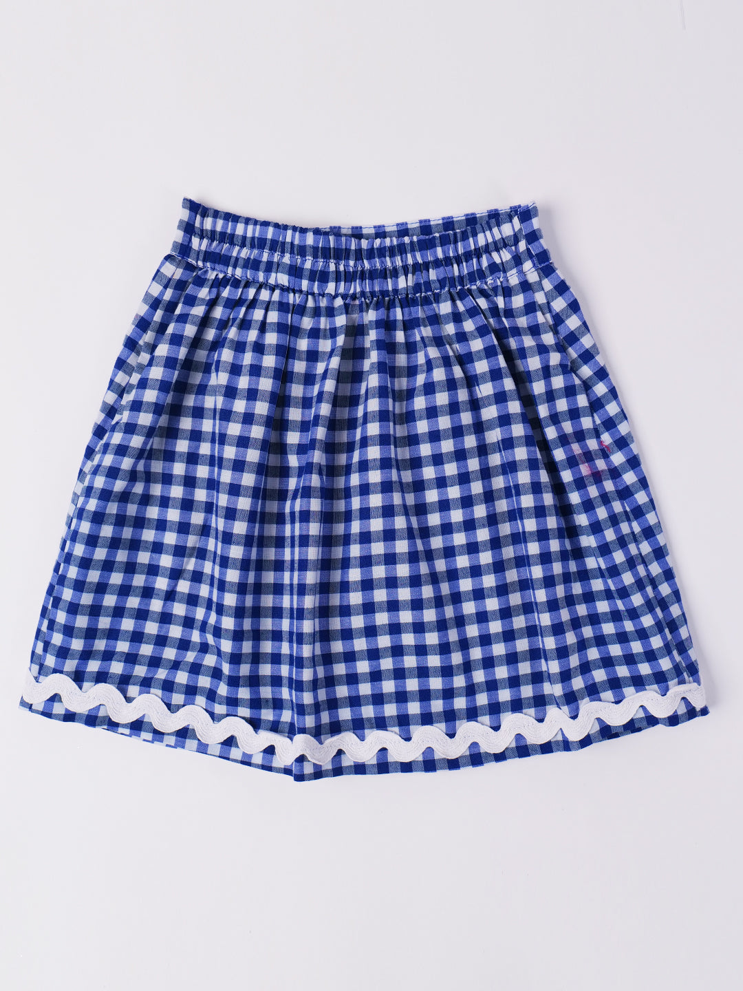 2-Piece Blue Cotton Top & Skirt Set (SK25008807)