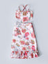 Off-White Chiffon Top And Skirt Set (Sk25014110)