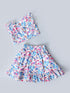 Multicolor Printed Cotton Top And Skirt Set (Sk25017811)