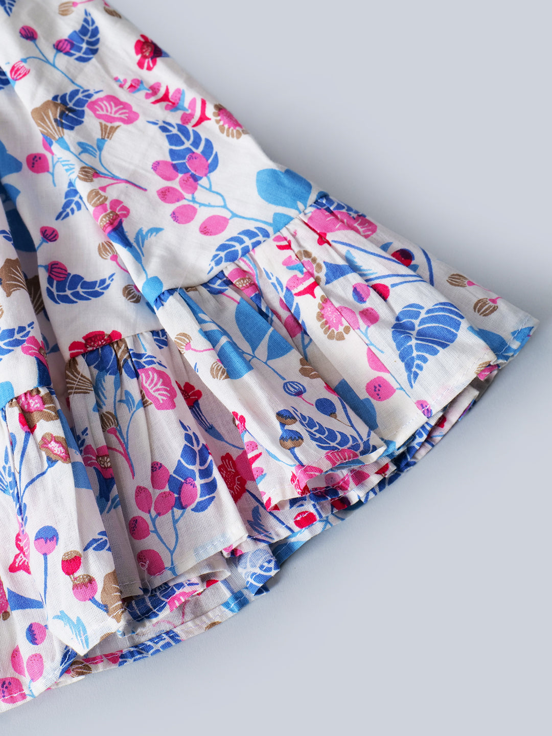 Multicolor Printed Cotton Top And Skirt Set (Sk25017811)