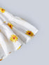 White Top And Skirt Set With Yellow Floral Print (Sk25018012)