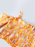 Pspeaches 2-Piece Orange Color Rayon Top & Skirt Set (SK25020013)