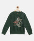 Pspeaches Girls Green Unicorn Printed Sweatshirt (SW-GREEN UNICORN)