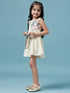 Girls Printed Sleeveless Top with Skirt (sk-beachlace)