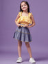 Girls Checked Shoulder Straps sleeveless (sk-yellowcheck)