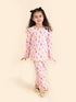 Pspeaches Girls Pink Blue Ice Cream Print Pure Cotton Night Suit (NW-PIN ICECREAM)