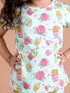 Girls Green & Pink Printed Night suit (NW-GreenRose)