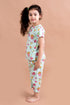 Girls Green & Pink Printed Night suit (NW-GreenRose)