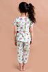 Girls Green & Pink Printed Night suit (NW-GreenRose)
