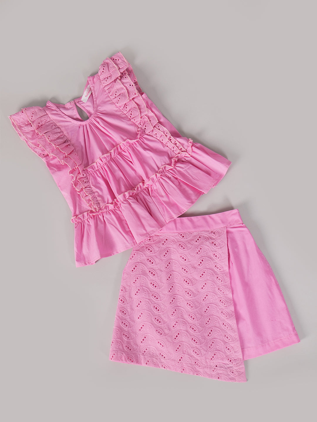 Pspeaches 2-Piece Purple Cotton Top & Short Set (T25005102)