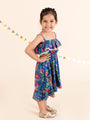 Blue Floral Dress (d-blue haulter)