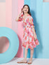 Girl's Floral Print Puff Sleeve Chiffon Fit Flare Dress Effortlessly Stylish Perfect for Every Occasion (d-digitalchiff)