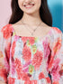 Girl's Floral Print Puff Sleeve Chiffon Fit Flare Dress Effortlessly Stylish Perfect for Every Occasion (d-digitalchiff)