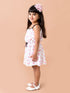 White Printed Fit & Flared Dress (d-flamingo)