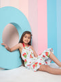 Adorable Girl's Floral Printed Halter Neck Cotton A-Line Dress Blue Color Stylish & Comfortable Summer Fashion (d-haulterrose)