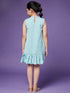Girls Schiffli Drop-Waist Cotton Dress (d-laceblue)