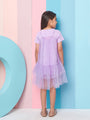 Girl's Woollen A-Line Dress Purple Color Trendy Outfit For Casual Wear (d-lilacsparkle)