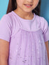 Girl's Woollen A-Line Dress Purple Color Trendy Outfit For Casual Wear (d-lilacsparkle)