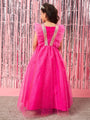 Girls Embellished Sequinned Fit & Flare Maxi Dress (d-magsparkle)