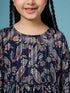 Girls Ethnic Motifs Printed Georgette A-Line Dress (d-navylurex)
