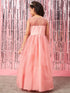 Girls Embellished Applique Fit & Flare Maxi Dress (d-peachdew)