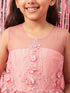 Girls Embellished Applique Fit & Flare Maxi Dress (d-peachdew)