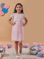 Girl's Self-Design Georgette A-Line Dress Effortless Orange Color Trendy Outfit for Special Occasions (d-peachgpo)