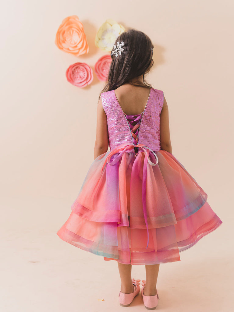Floral Net Dress (d-rainbow)