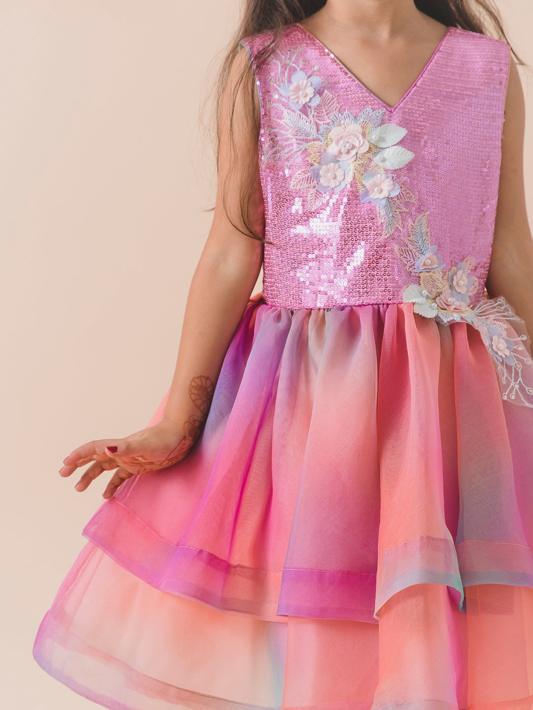 Floral Net Dress (d-rainbow)