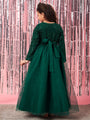 Girls Embellished Sequinned Fit & Flare Lace Maxi Dress (d-seqgown)