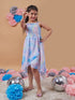 Girl's Tie Dye Shoulder Strap Georgette Fit Flare Midi Dress Stylish & Trendy For Every Occasion (d-shadedasy)