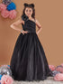 Girl's Self-Design Embellished Fit Flare Flared Maxi Dress Trandy Stylish for Every Occasion (d-shimgown)