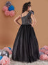 Girl's Self-Design Embellished Fit Flare Flared Maxi Dress Trandy Stylish for Every Occasion (d-shimgown)