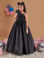 Girl's Self-Design Embellished Fit Flare Flared Maxi Dress Trandy Stylish for Every Occasion (d-shimgown)