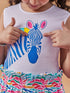 Girl's Sleeveless Conversational Print Fit & Flare Fun and Stylish for Every Occasion (d-zebra)