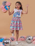 Girl's Sleeveless Conversational Print Fit & Flare Fun and Stylish for Every Occasion (d-zebra)
