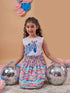Girl's Sleeveless Conversational Print Fit & Flare Fun and Stylish for Every Occasion (d-zebra)