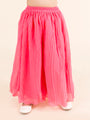 Girls Coral Panelled Kurti With Palazzos (iw-gajricrinckle)