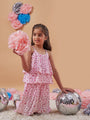 Girls Conversational Printed Basic Jumpsuit (j-pinkheart)