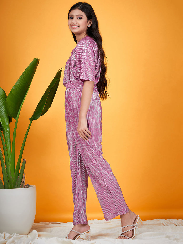 Girls V-Neck Basic Jumpsuit (j-purshimmer)
