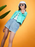 Girls Corduroy Tailored Jacket (jk-turq)