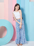 Girls Cut Out Crop Top With Palazzo (s-frillblue)