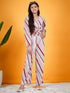 Printed Top Trouser Co-Ords Set (s-stripesatin)
