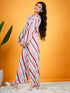 Printed Top Trouser Co-Ords Set (s-stripesatin)