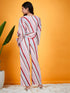 Printed Top Trouser Co-Ords Set (s-stripesatin)
