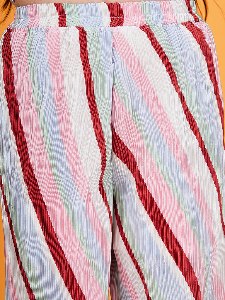 Printed Top Trouser Co-Ords Set (s-stripesatin)