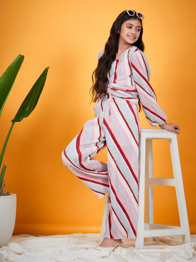 Printed Top Trouser Co-Ords Set (s-stripesatin)
