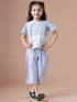 Girls Top With Trousers (s-whitebluE)