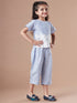 Girls Top With Trousers (s-whitebluE)